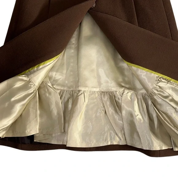 J. Crew Women’s Wool-Blend Chocolate Brown Day Coat Thinsulate Pea Coat Size 2 - Picture 8 of 15